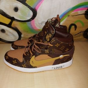 Custom Louis Vuitton Jordan One Mid